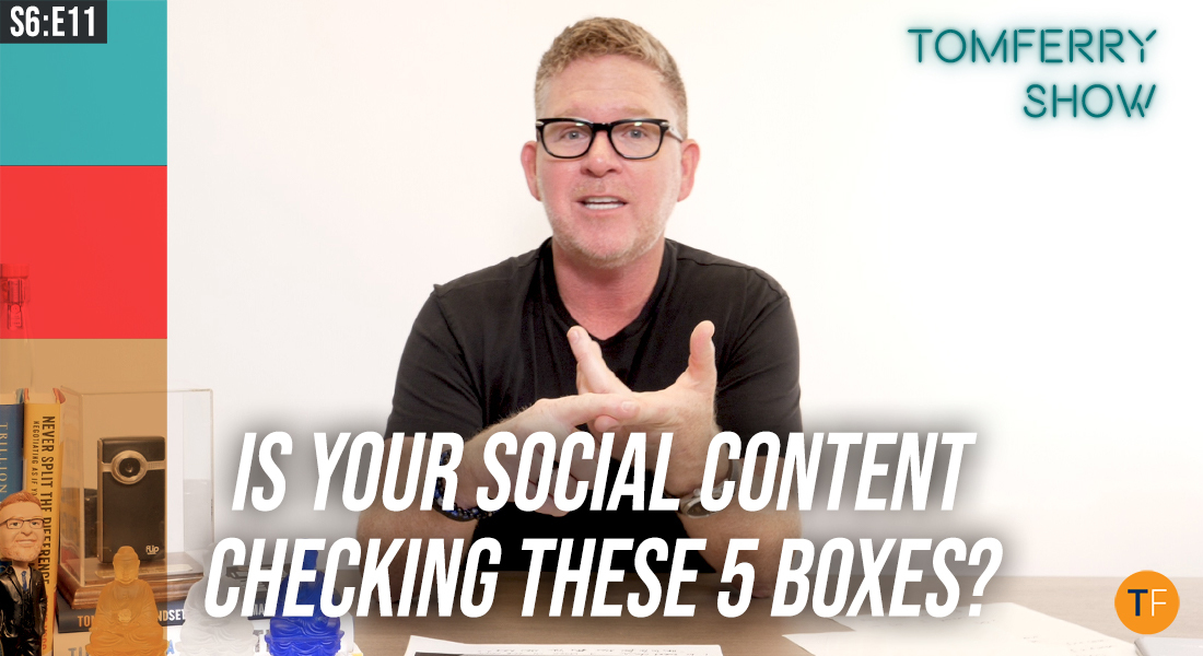 Social Media Checklist: 5 Content Types You Should be Creating to Dominate Your Local Market – #TomFerryShow