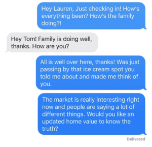 A real estate text script.