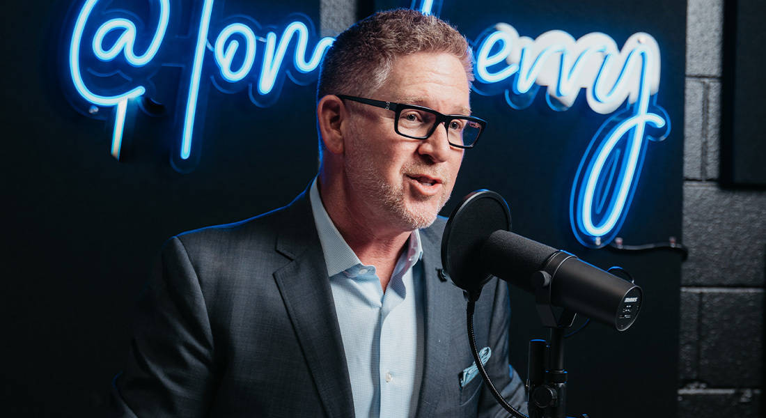 Tom Ferry in his podcast studio.