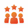 multi profile with stars above icon